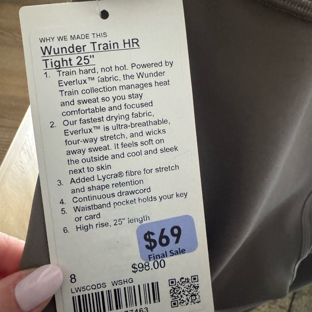 lululemon athletica Wunder Train HR Tight 25" in Taupe